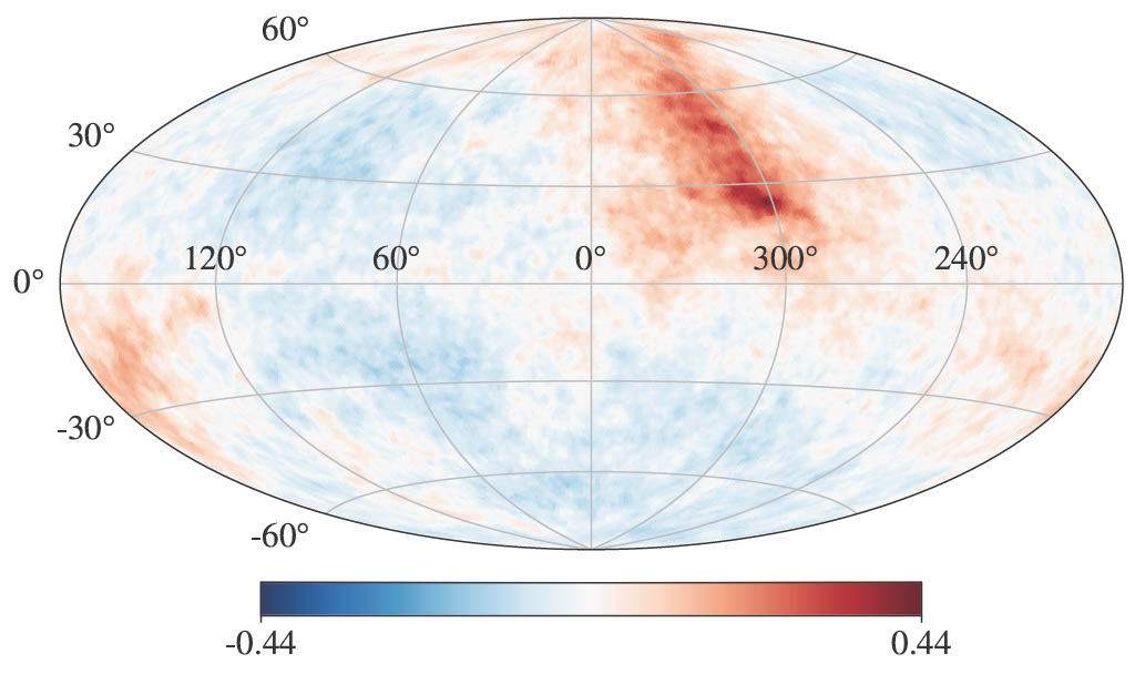 Predicted anisotropy of the neutrino sky.